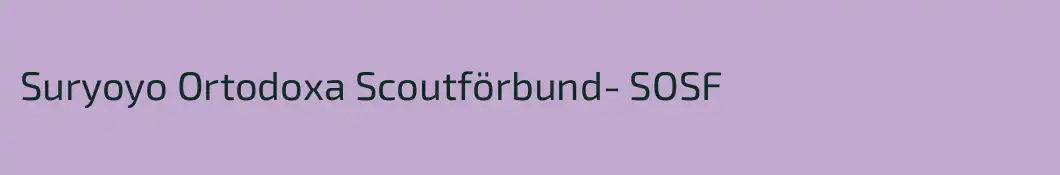 Suryoyo Ortodoxa Scoutförbund- SOSF